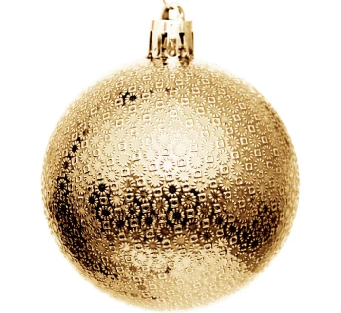 DEKORATIVNÍ PLASTOVÁ CETKA 6CM SADA 35 KS ZLATÁ