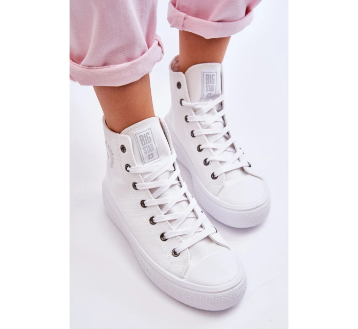 Dámské vysoké tenisky Big Star LL274A183 Bílé