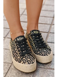 Vzory tenisky dámské na platformě s pletením model 21694043 černé - Lee Cooper