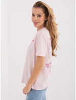 T shirt model 21798095 jasny różowy - FPrice T shirt model 21798095 jasny różowy - FPrice