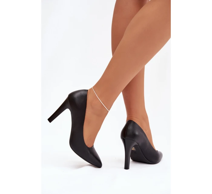 Dámské eko-kožené lodičky Sergio Leone – černé