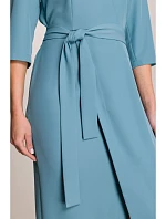Šaty S396 zavazovací tyrkysově modré - Stylove Šaty S396 zavazovací tyrkysově modré - Stylove