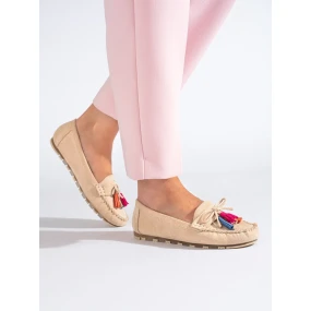 Trendy hnědé dámské mokasíny bez podpatku Trendy hnědé dámské mokasíny bez podpatku