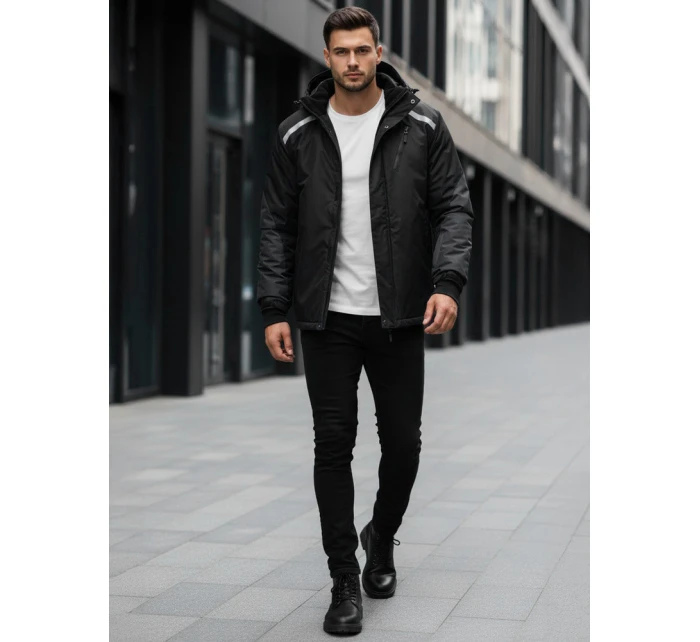 Pánská lyžařská bunda černá Dstreet TX5127