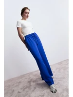 Summer Satin Trousers - BLUE - TRIUMPH BLUE - TRIUMPH