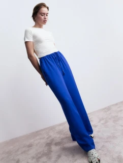 Summer Satin Trousers - BLUE - TRIUMPH BLUE - TRIUMPH