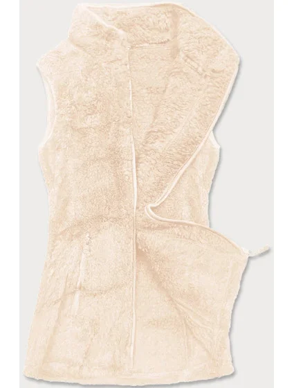 Béžová dámská plyšová vesta (HH005-34)