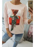 3D grafická halenka Noteworthy pudrově růžová 3D grafická halenka Noteworthy pudrově růžová