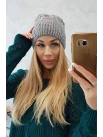 Fleecová čepice Anna K238 tmavě šedá