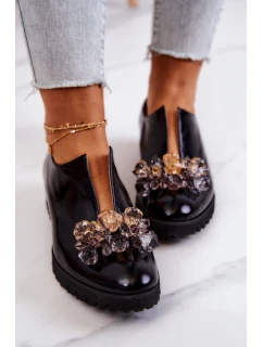 Elegantní Kožené Boty S model 21575866 černe Cindy - Boto