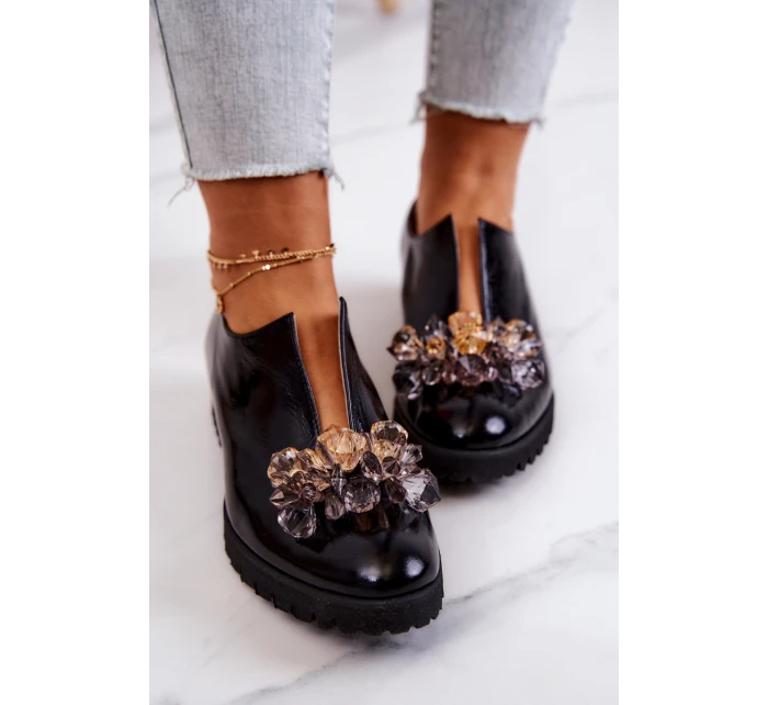 Elegantní Kožené Boty S model 21575866 černe Cindy - Boto