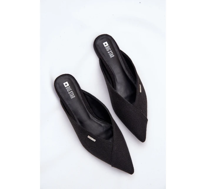 Dámské pantofle s špičatými nosy Big Star RR274210 Černé Dámské pantofle s špičatými nosy Big Star RR274210 Černé