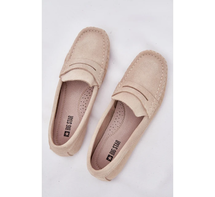 Semišové Dámské Mokasíny Big Star model 21693806 Béžové - Big Star Shoes
