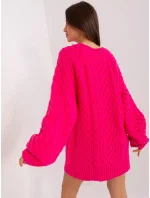 Sweter AT SW  fuksjowy model 18917492 - FPrice