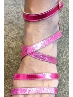 Dámské sandály fuchsiové model 21418392 - SWEET SHOES Dámské sandály fuchsiové model 21418392 - SWEET SHOES