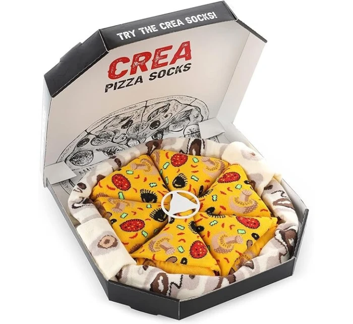 Pánské ponožky Pizza vícebarevné - Crea Socks