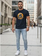 Pánské tričko s potiskem tmavě modré FashionStreet NX5095R