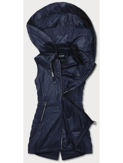 Lehká tmavě modrá dámská vesta s kapucí model 17055767 - ATURE