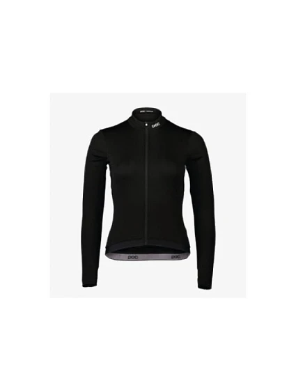 Cyklistické tričko POC W's Thermal Lite LS Jersey, černé Cyklistické tričko POC W's Thermal Lite LS Jersey, černé