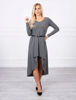 Šaty s ozdobným páskem a nápisem graphite