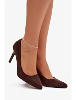 Eko semišové lodičky Sergio Leone 1336 čokoládové