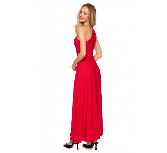 model 18004680 Maxi šaty na jedno rameno červené - Moe
