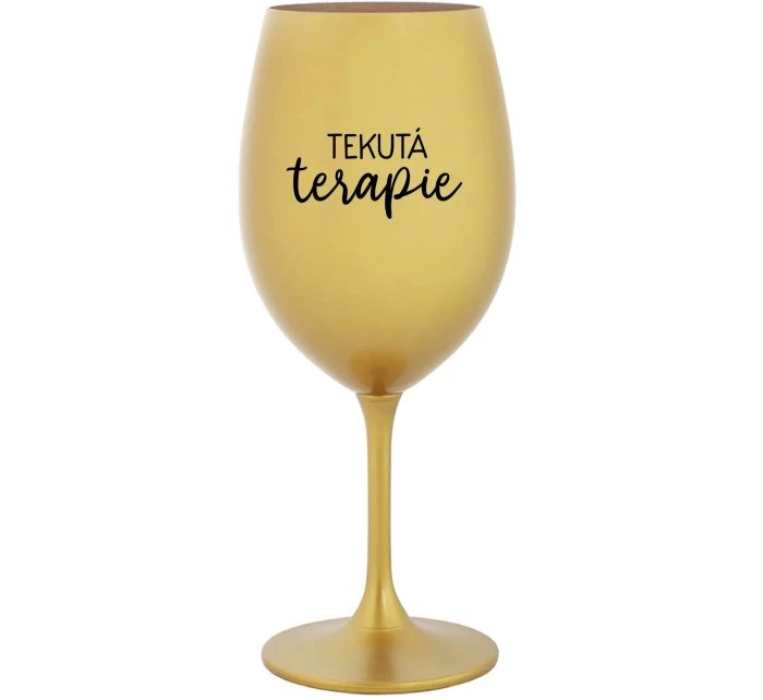 zlatá sklenice na víno 350 ml model 21820316 - Giftela