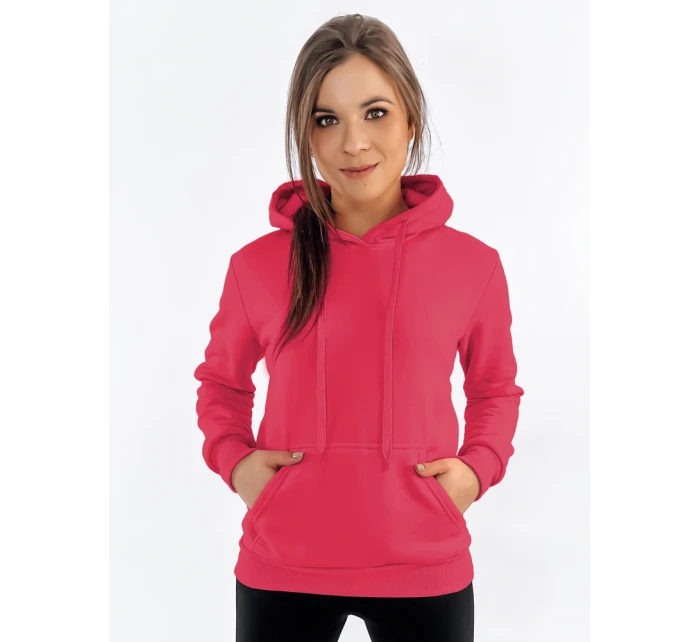 Dámská mikina BASIC s kapucí růžová BY1164 Dámská mikina BASIC s kapucí růžová BY1164