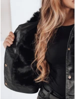 Dámská kožená bunda ramones s kožešinou černá Dstreet model 21991872 - FashionStreet