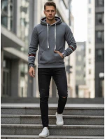 Pánská šedá mikina s kapucí Dstreet model 21994688 - FashionStreet