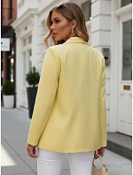 Dámské elegantní sako rozepínací žluté FashionStreet PY0142