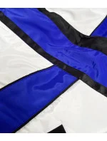 Světle modro-bílá dámská bunda větrovka s kapucí (YR1967)