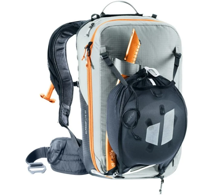 Lavinový batoh Deuter Alproof Lite 22L - plechový/černý + Garmin HRM Dual sensor