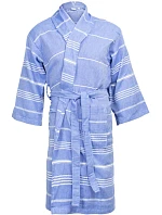 Hamam Bathrobe Hamam župan model 22527088 blue/white - The One Towelling