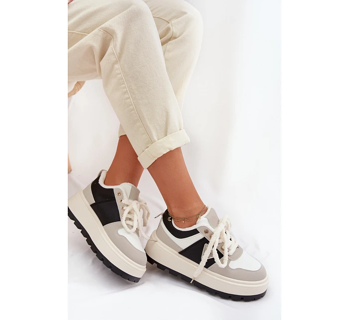 Dámské tenisky na platformě šedé Florinda