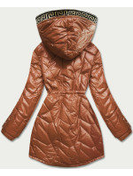 Dámská bunda v karamelové barvě s ozdobným prošíváním model 17556102 - S'WEST