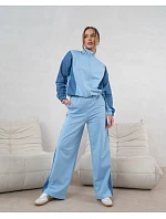 Tepláková souprava mikina na zip + široké kalhoty modrá (821151) Tepláková souprava mikina na zip + široké kalhoty modrá (821151)