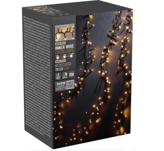 VÁNOČNÍ STROMEK SVĚTELNÝ ŘETĚZ 710 VEDL TEPLÁ BÍLÁ