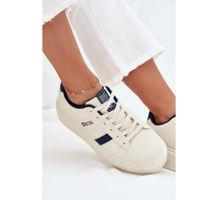 Dámské Tenisky Na Platformě Big Star SS274347 Světle Béžové Dámské Tenisky Na Platformě Big Star SS274347 Světle Béžové