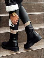 Dámské krátké černé kozačky NAVARIIN FashionStreet ZY0535