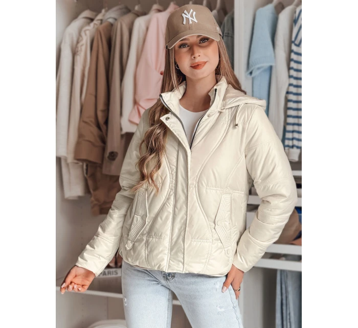 Dámská přechodná prošívaná bunda MARISSIA bílá FashionStreet TY4850 Dámská přechodná prošívaná bunda MARISSIA bílá FashionStreet TY4850