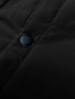 Černá péřová dámská vesta se stojáčkem (5M3150-392)