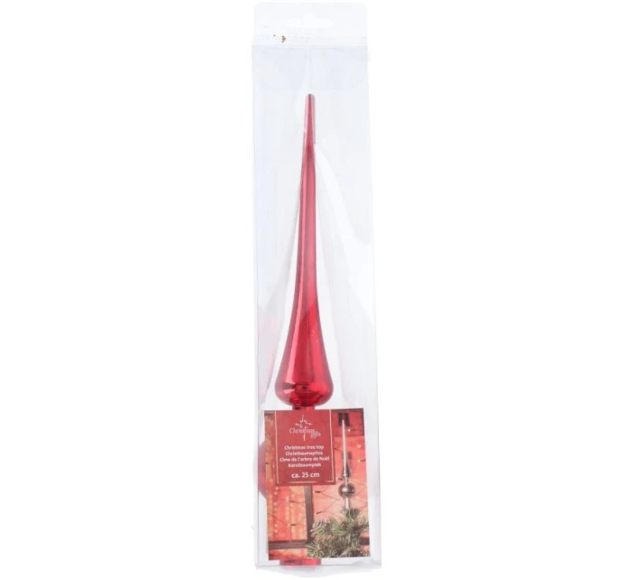 VRCHOL VÁNOČNÍHO STROMKU 25 CM VYSOKÝ ČERVENÝ