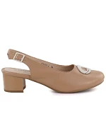 Dámské lodičky s otevřenou špičkou světle hnědé M.Daszynski model 22072499 - M. Daszyński