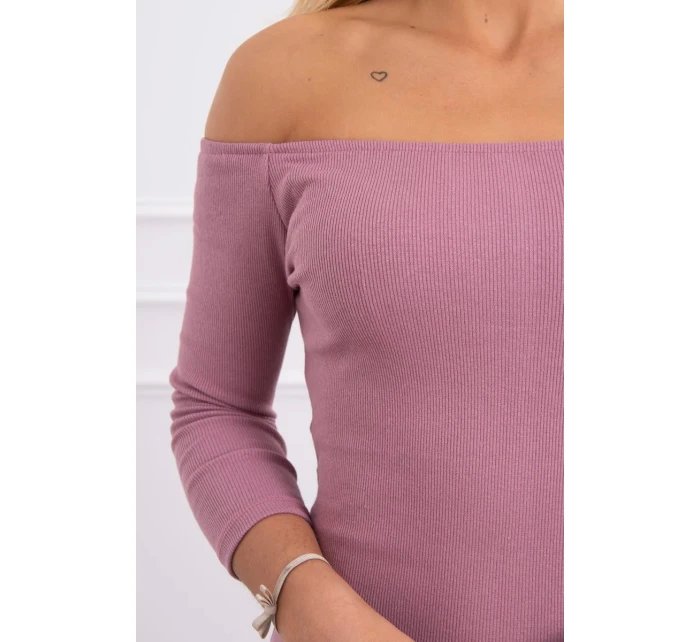 Pruhované vypasované šaty tmavě růžové