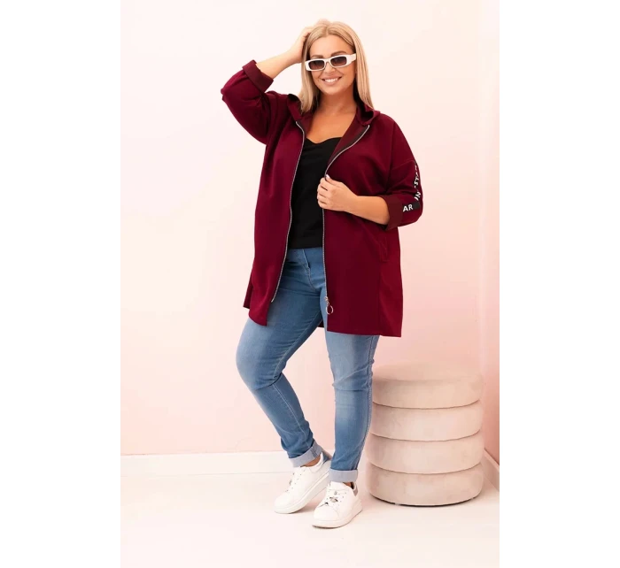 Dámská mikina s ozdobnými rukávy černá masełkowa