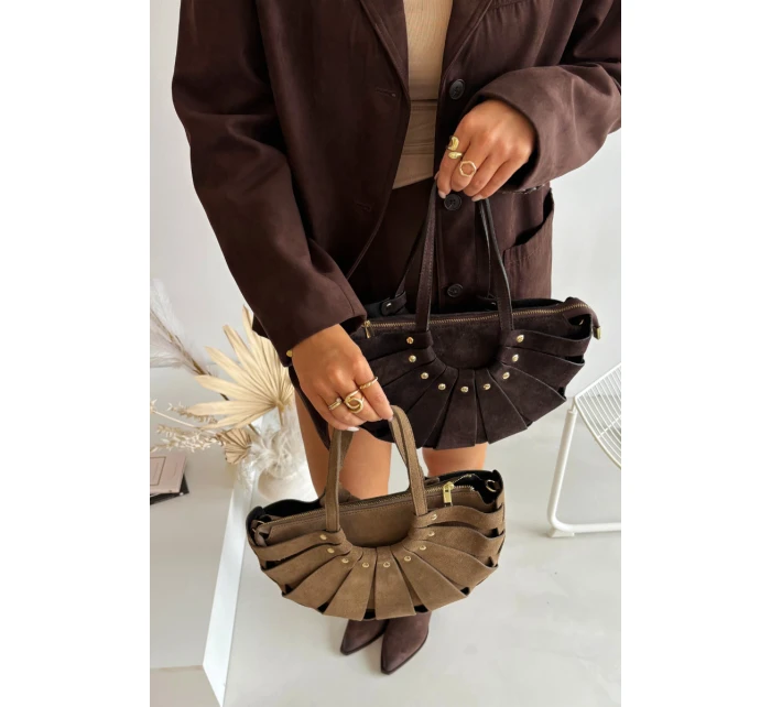 Kabelka z přírodního semiše béžová model 21721798 - Boto