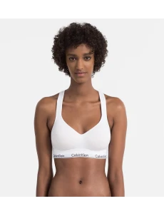 Podprsenka sportovní QF1654E-100 bílá - Calvin Klein