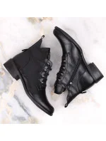 Ploché zateplené boty na podpatku Jezzi W JEZ412A černá Ploché zateplené boty na podpatku Jezzi W JEZ412A černá