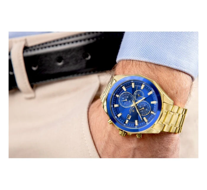 Pánské hodinky Giewont Chronograph Sapphire Gold Blue GW7290-B6 Pánské hodinky Giewont Chronograph Sapphire Gold Blue GW7290-B6